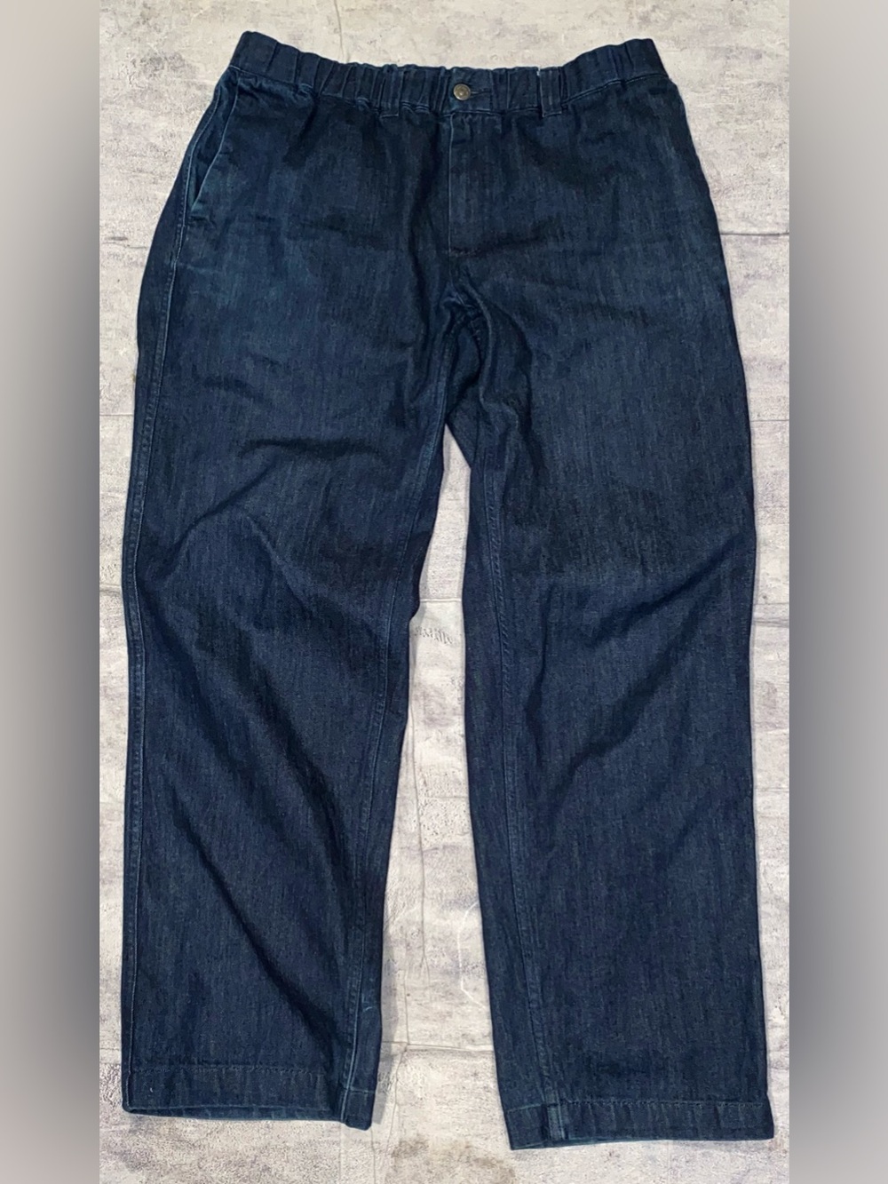Corridor NY Natural Indigo Dye Denim Jeans Pants Elastic Waist Men’s M Military